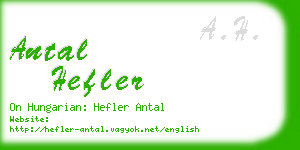 antal hefler business card